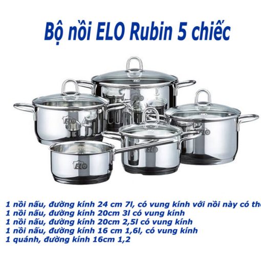Bộ Nồi Elo Set Rubin