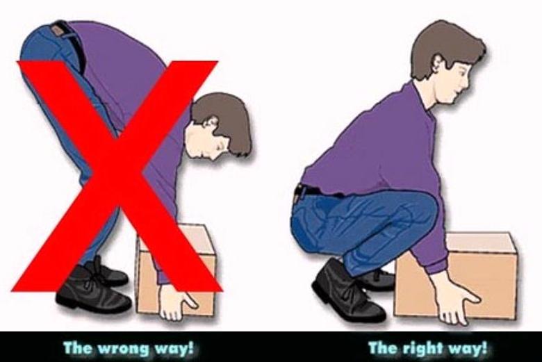 Nâng vật nặng đúng cách là Thói quen để có một cột sống khỏe mạnh