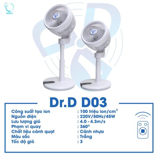 Quạt Ion Âm DR.D Model D03