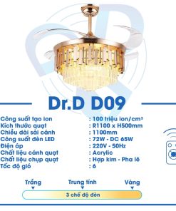 Quạt Ion Âm DR.D Model D09