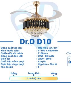 Quạt Ion Âm DR.D Model D10