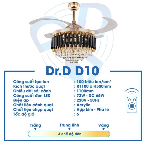 Quạt Ion Âm DR.D Model D10